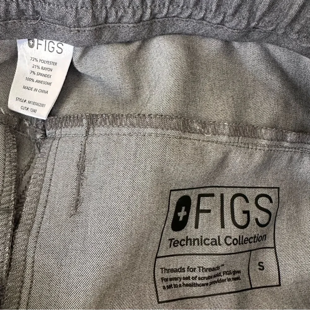 FIGS Scrub Pants Tansen Jogger Men‎ Size Small Gray Medical Nurse
